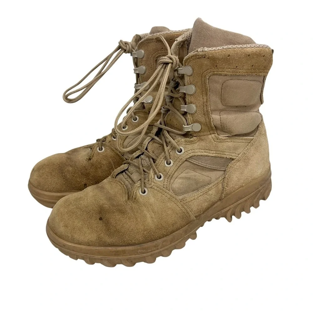 Altama 5788 Tactical‎ Assault Boots Mens 8 Wide Coyote Tan Suede Made in USA